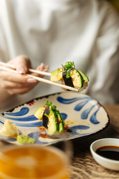 Elegant Avocado Sushi Bite