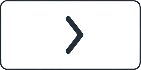 Obraz premium Minimal Right Arrow Icon Vector (Simple Navigation Symbol)