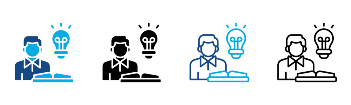 Knowledge Base Icon Multiple Style Vector Illustration