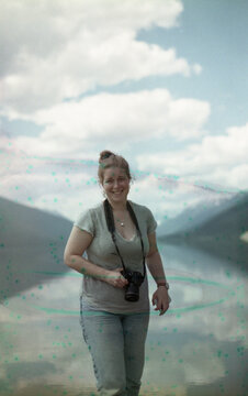 Portrait of a woman in nature
