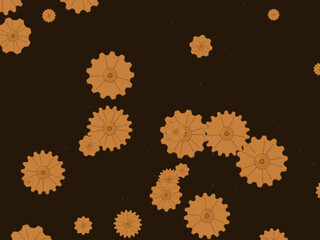 Fototapeta premium Industrial Steampunk Gears Clockwork Pattern Design