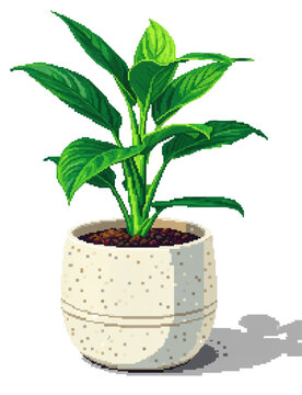 pixel abstract plant desing 8bits desing