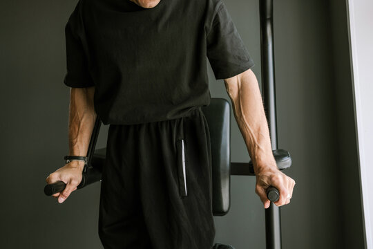 A man is doing exercises.