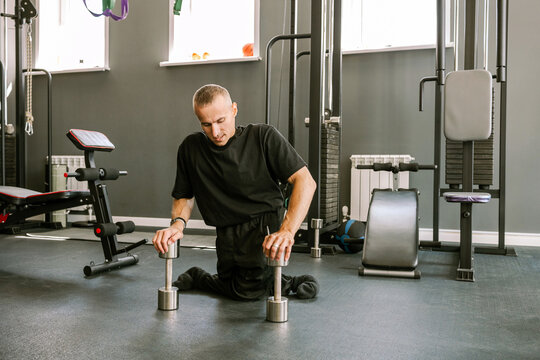 A man in the gym.