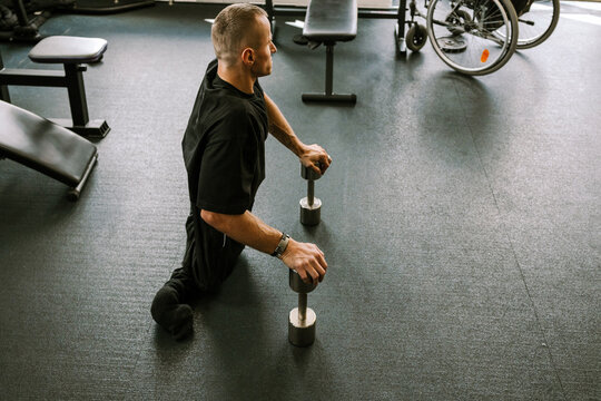 A man in the gym.