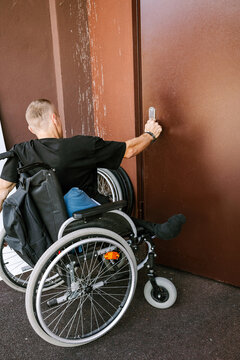 A man at the front door.