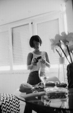 Woman and her camera