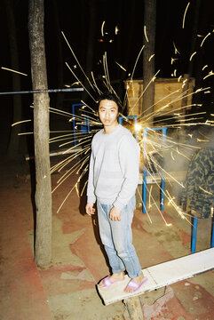 Cool and Relaxed Amid the Sparks