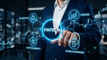 Fototapeta premium Exploring the intersection of fintech and modern financial services