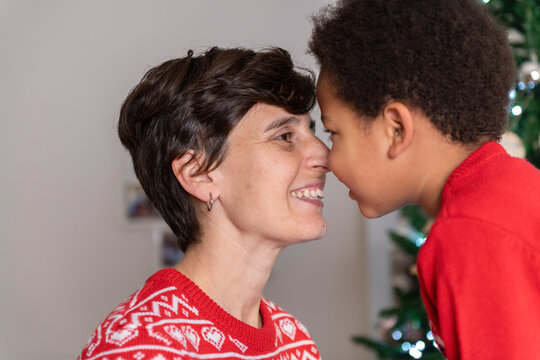 Happy mother Share a Moment During the Holiday Season