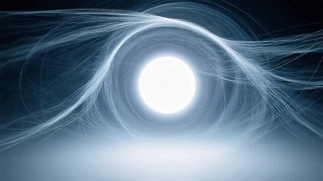 Abstract eye with glowing center for educational projects and academic promotions