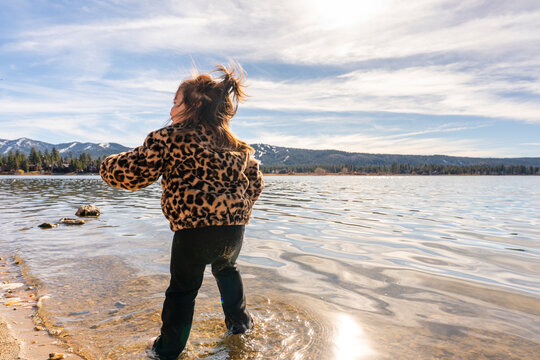 kid Playing by water