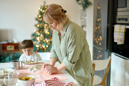 Holiday Baking with Mother and Child
