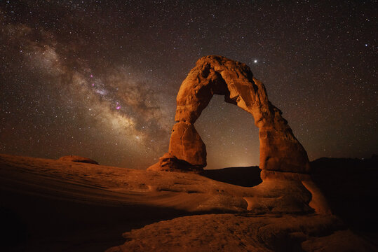 Delicate Arch with Milky Way