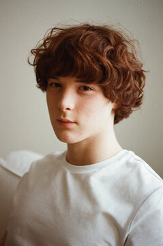 Natural light portrait of a teenage boy