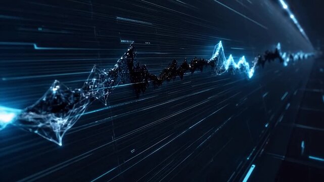 Abstract digital wave pattern emphasizing health, wellness, and vitality