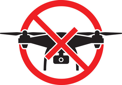 No drone allowed symbol forbidden drone sign a clear graphic