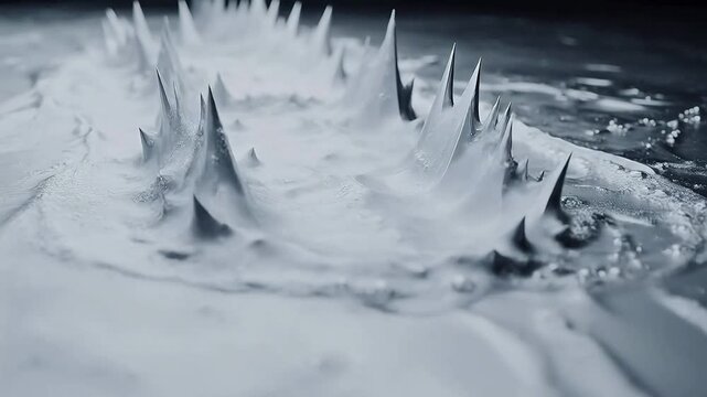 Abstract white spikes on textured surface ideal for cinematic storytelling and documentaries
