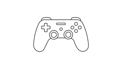 Minimalist Game Controller Vector Icon with Editable Stroke. Modern Video Game Console Joypad Illustration in Thin Line Style, Scalable Outline Design for Gaming Apps and Web Interface. © MdAshedul