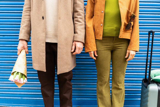 Man and woman travel outfit