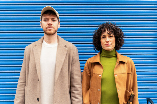 Man and woman portrait outdoors
