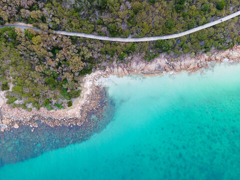 Aerial of Middleton beach walkway