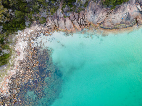 Aerial of Middleton beach coast
