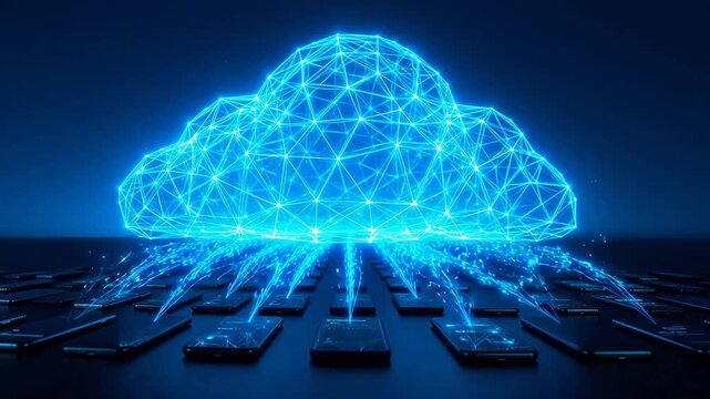 Cloud computing network connection symbolizing freedom, adventure, and exploration