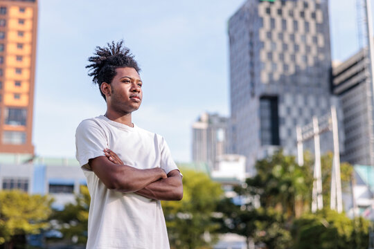 Student thinking about his future in new city