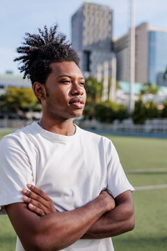 Student athlete thinking about the future