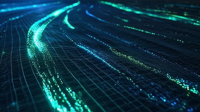 Abstract digital data network symbolizing luxury, elegance, and premium quality