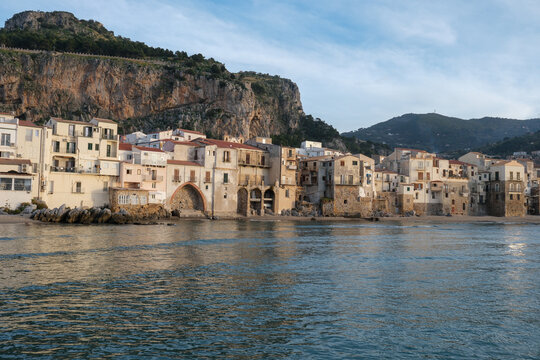 Coastal Town Cefalu Waterfront Panorama