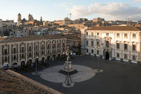 Aerial View of Historic City Square