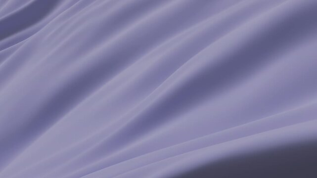 Gentle deep violet silk fabric flow 3d animation forming smooth elegant wave cloth surface with soft satin folds subtle liquid motion minimal wavy texture serene abstract background calm modern design