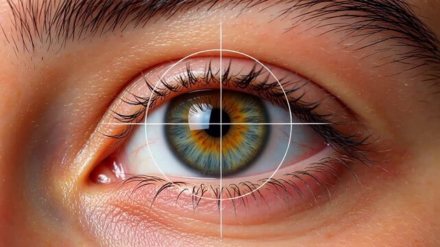 Closeup of a human eye for culinary showcases and restaurant branding