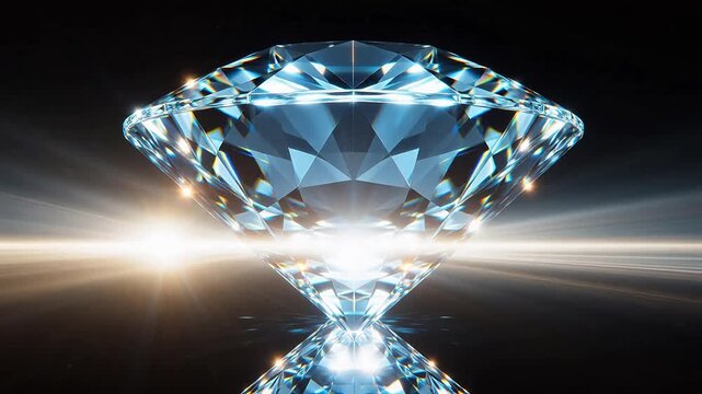 Large Faceted Diamond with Light Reflections emphasizing industrial strength and manufacturing
