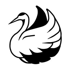 Obraz premium 鶴のアイコン