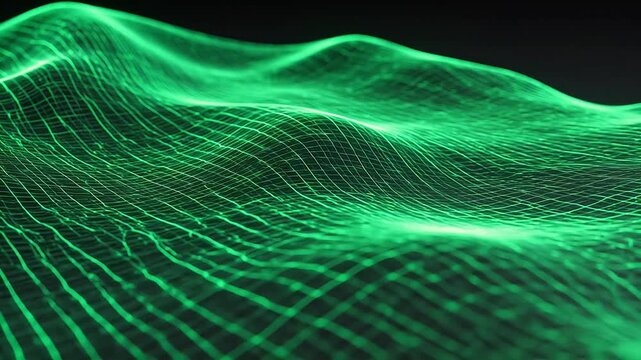 Green digital wave pattern ideal for corporate presentations and B2B marketing
