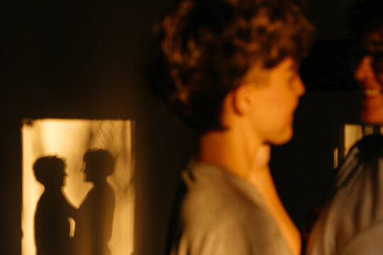Women Couple Silhouettes in Warm Light