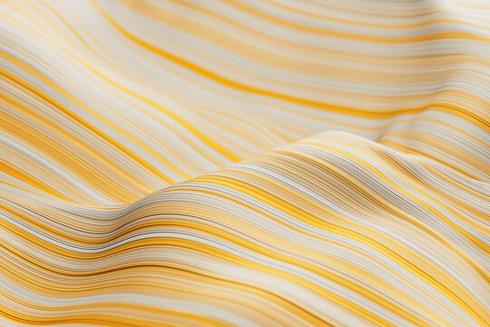 Abstract Flowing Fabric-Like Waves Of Yellow 