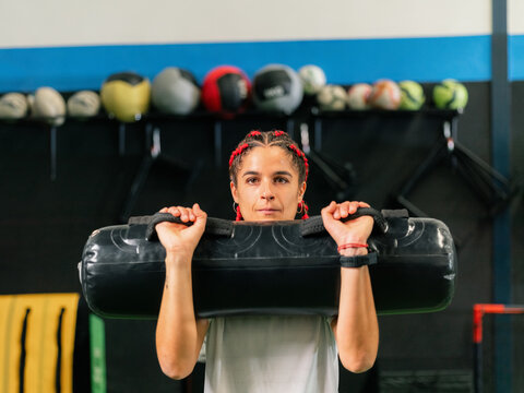 Focused athlete training with Tidal Tank 
