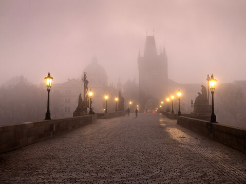 Charles Bridge In Mist