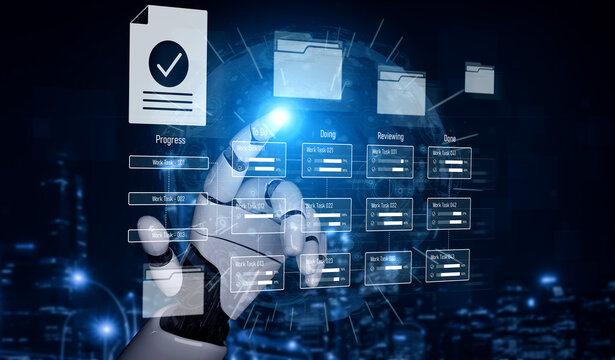 AI enhances task workflow management with real-time progress tracking, status visualization, and automated updates to optimize productivity and team coordination Vouch