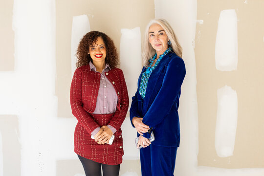 Portrait of Two businesswomen looking at camera