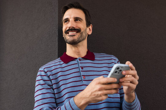 Handsome phone user
