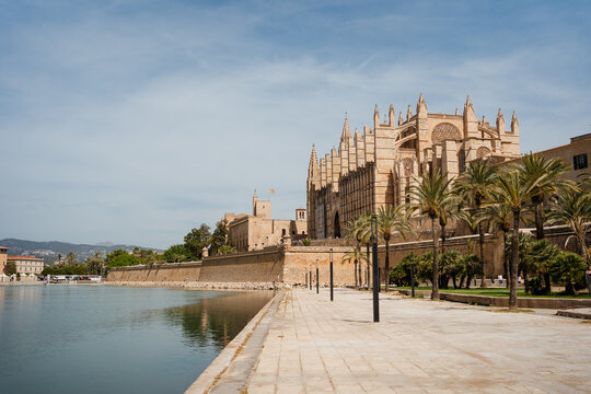 Architectural Details of Palma Cathedral in Majorca, Spain
