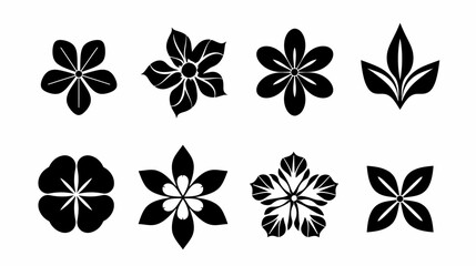 Obraz premium Black and white floral vector designs for decorative and artistic use