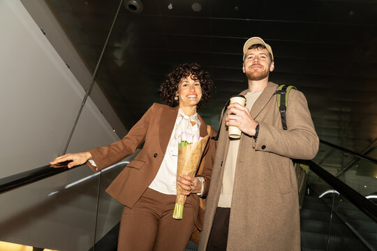After Work Coworkers Escalator