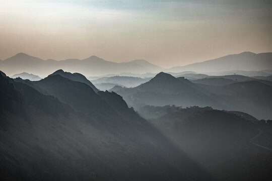 Dawn in the mountains