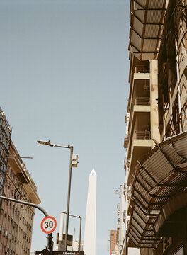 View of The Obelisk in Buenos Aires